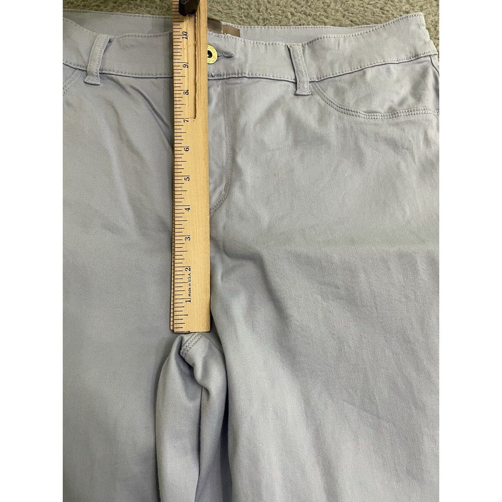 Chicos Stretch Pants Baby Blue Womens 12 (2) Straight Leg Mid Rise - Picture 7 of 7